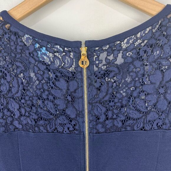 Draper James Nassau Navy Solid Flutter Short Sleeve Dress M NWT - Picture 7 of 9